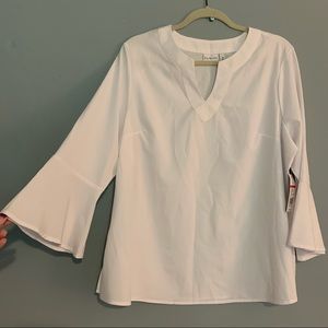 2/$22 ✨ Kim Rogers white blouse